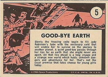 1966 Topps Lost in Space #5 Good-Bye, Earth! Back