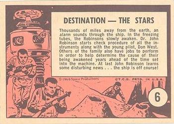 1966 Topps Lost in Space #6 Destination--The Stars! Back