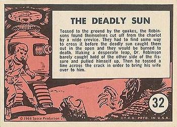 1966 Topps Lost in Space #32 The Deadly Sun Back