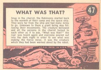 1966 Topps Lost in Space #47 What Was That? Back