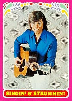 1971 Topps Getting Together With Bobby Sherman #8 Singin' & Strummin! Front