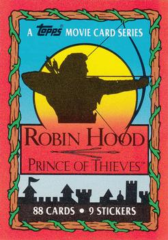 1991 Topps Robin Hood: Prince of Thieves (88) #1 Robin Hood: Prince of Thieves [Title Card] Front