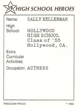 1993 Freedom Press High School Heroes Series I #19 Sally Kellerman Back