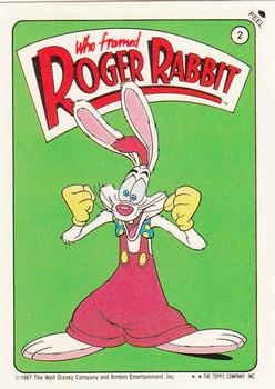 1987 Topps Who Framed Roger Rabbit - Stickers #2 Blue 4th column top Front