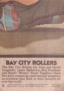 1975 Topps Bay City Rollers #6 The Rollers Back