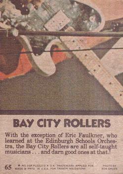 1975 Topps Bay City Rollers #65 Hello, World! Back