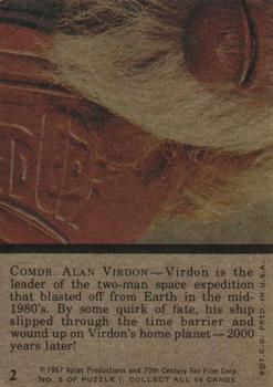 1975 Topps Planet of the Apes #2 Comdr. Alan Virdon Back