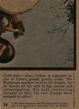 1975 Topps Planet of the Apes #34 Captured! Back