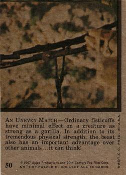 1975 Topps Planet of the Apes #50 An Uneven Match Back