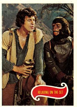 1975 Topps Planet of the Apes #63 Relaxing on the Set Front