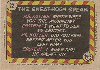1976 Topps Welcome Back Kotter #22 Our report cards sunk--they're below 