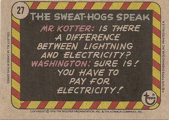 1976 Topps Welcome Back Kotter #27 I don't hate school--it's just the principal of the thing! Back