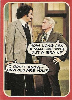 1976 Topps Welcome Back Kotter #35 How long can a man live with-out a brain?  I don't know--how old are you? Front