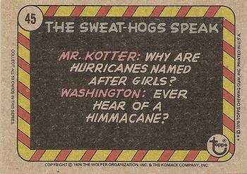 1976 Topps Welcome Back Kotter #45 You're in a class by yourself--and I wish you'd stay that way! Back