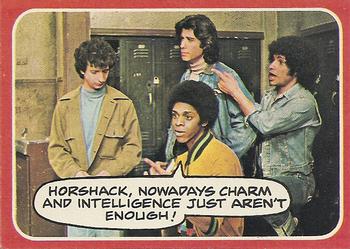 1976 Topps Welcome Back Kotter #46 Horshack, nowadays charm and intelligence just aren't enough! Front