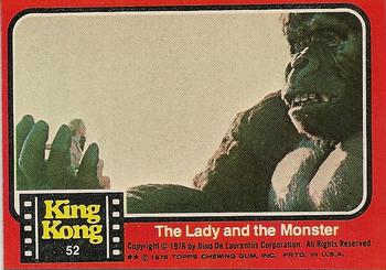 1976 Topps King Kong #52 The Lady and the Monster Front
