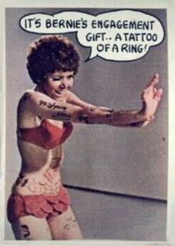 1968 Topps Rowan & Martin's Laugh-In #8 It's Bernie's Engagement Gift...a Tattoo of a Ring! Front