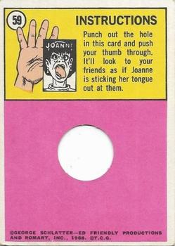 1968 Topps Rowan & Martin's Laugh-In #59 Joanne Back