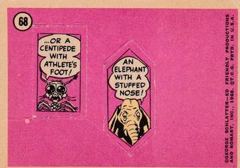 1968 Topps Rowan & Martin's Laugh-In #68 What's worse than a giraffe with a sore throat? Back