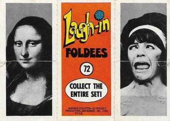1968 Topps Rowan & Martin's Laugh-In #72 (Arte Johnson / Mona Lisa / Joanne Worley) Back