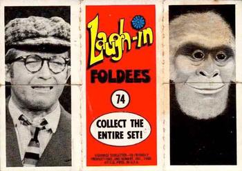 1968 Topps Rowan & Martin's Laugh-In #74 (Arte Johnson / Monkey / Judy Carne) Back