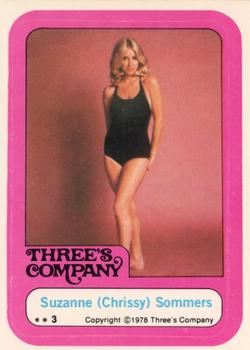1978 Topps Three's Company #3 Suzanne (Chrissy) Sommers Front
