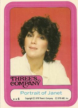1978 Topps Three's Company #6 Portrait of Janet Front