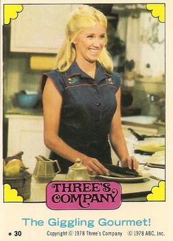 1978 Topps Three's Company #30 The Giggling Gourmet! Front