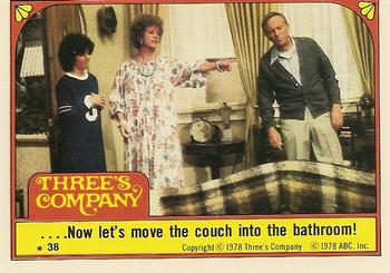 1978 Topps Three's Company #38 ....Now let's move the couch into the bathroom! Front