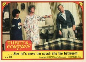 1978 Topps Three's Company #38 ....Now let's move the couch into the bathroom! Front