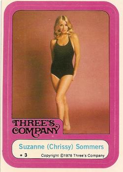 1978 Topps Three's Company #3 Suzanne (Chrissy) Sommers Front