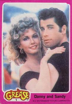 1978 Topps Grease #1 Danny and Sandy Front
