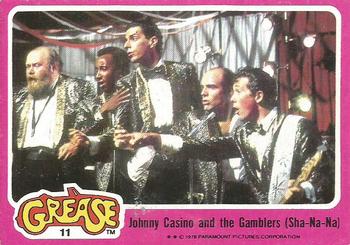 1978 Topps Grease #11 Johnny Casino and the Gamblers (Sha-Na-Na) Front