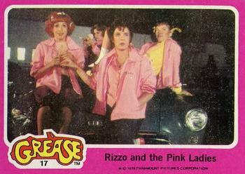 1978 Topps Grease #17 Rizzo and the Pink Ladies Front