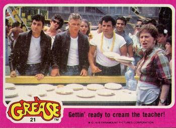1978 Topps Grease #21 Gettin' ready to cream the teacher! Front