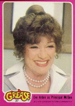1978 Topps Grease #37 Eve Arden as Principal McGee Front