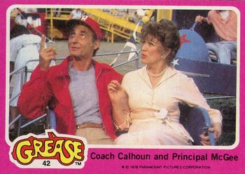 1978 Topps Grease #42 Coach Calhoun and Principal McGee Front