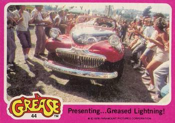 1978 Topps Grease #44 Presenting ... Greased Lightning! Front