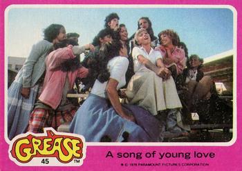 1978 Topps Grease #45 A song of young love Front
