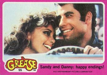1978 Topps Grease #55 Sandy and Danny: happy endings! Front