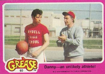 1978 Topps Grease #60 Danny - an unlikely athlete! Front