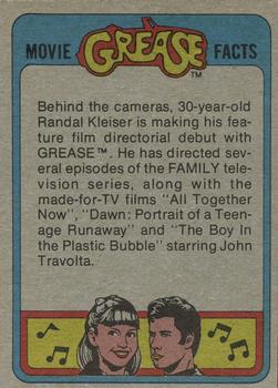 1978 Topps Grease #63 Romance at the dance! Back