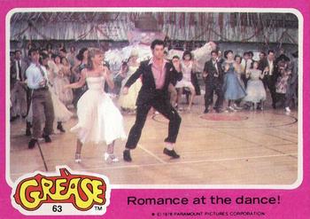 1978 Topps Grease #63 Romance at the dance! Front