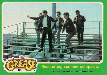 1978 Topps Grease #80 Recounting summer conquests Front