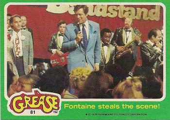 1978 Topps Grease #81 Fontaine steals the scene! Front