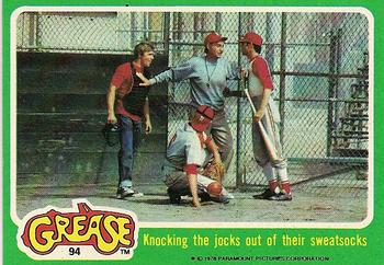 1978 Topps Grease #94 Knocking the jocks out of their sweatsocks Front