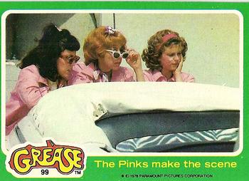 1978 Topps Grease #99 The Pinks make the scene Front