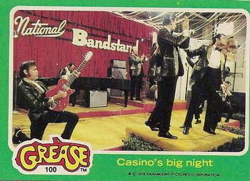 1978 Topps Grease #100 Casino's big night Front