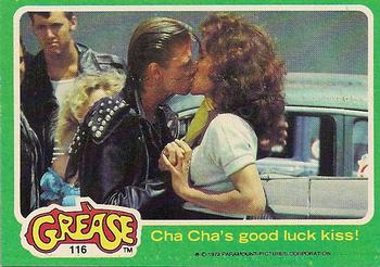 1978 Topps Grease #116 Cha Cha's good luck kiss! Front