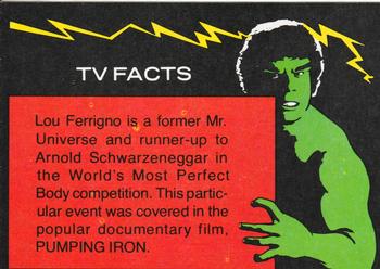 1979 Topps The Incredible Hulk #11 The Make-Shift Bridge Back